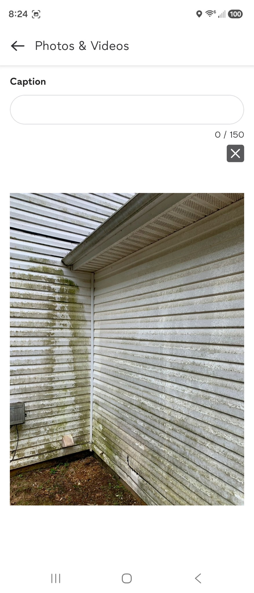 Vinyl siding before soft washing