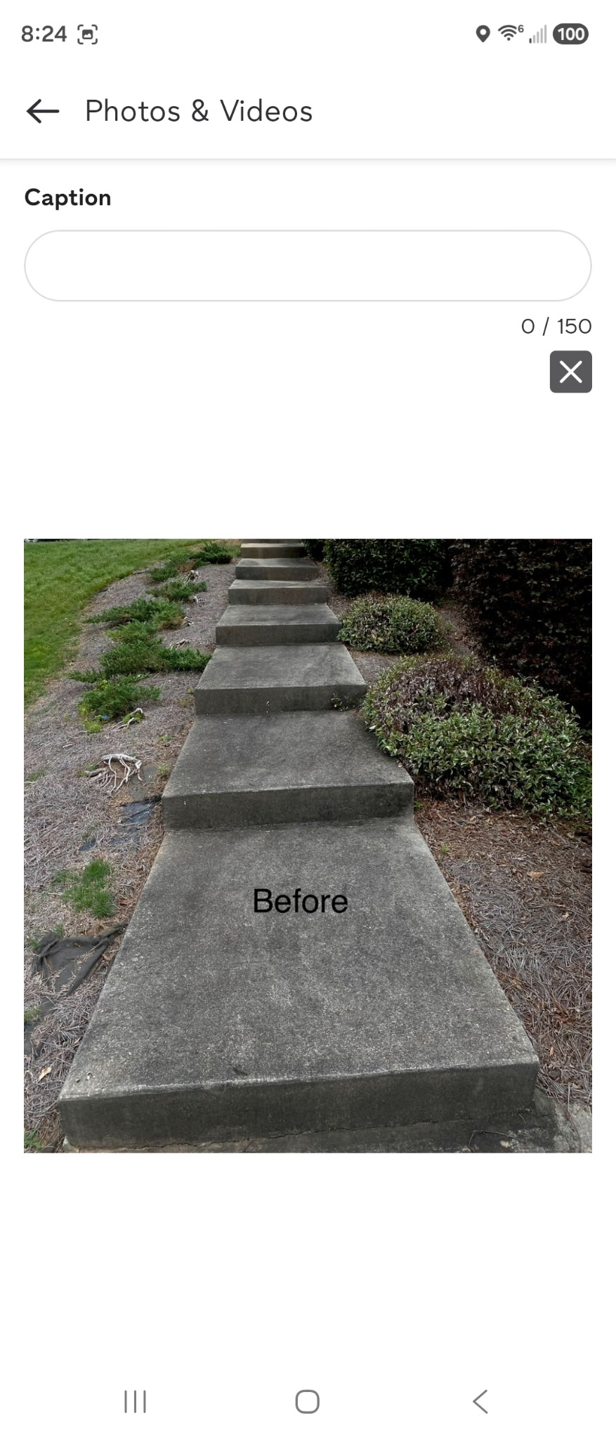 Concrete steps before cleaning
